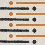 Schumacher 82001 Serapo Rustic Weave Carbon & Ochre fabric swatch