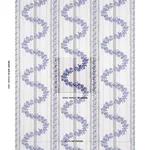 Schumacher 182070 Serena Garland Blue fabric swatch