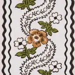 Schumacher 182071 Serena Garland Ochre fabric swatch