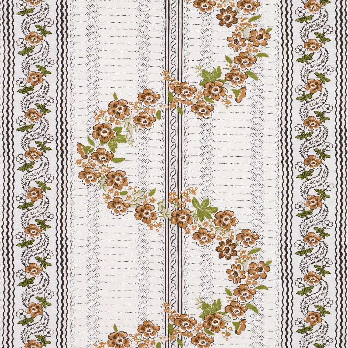 Schumacher 182071 Serena Garland Ochre fabric swatch