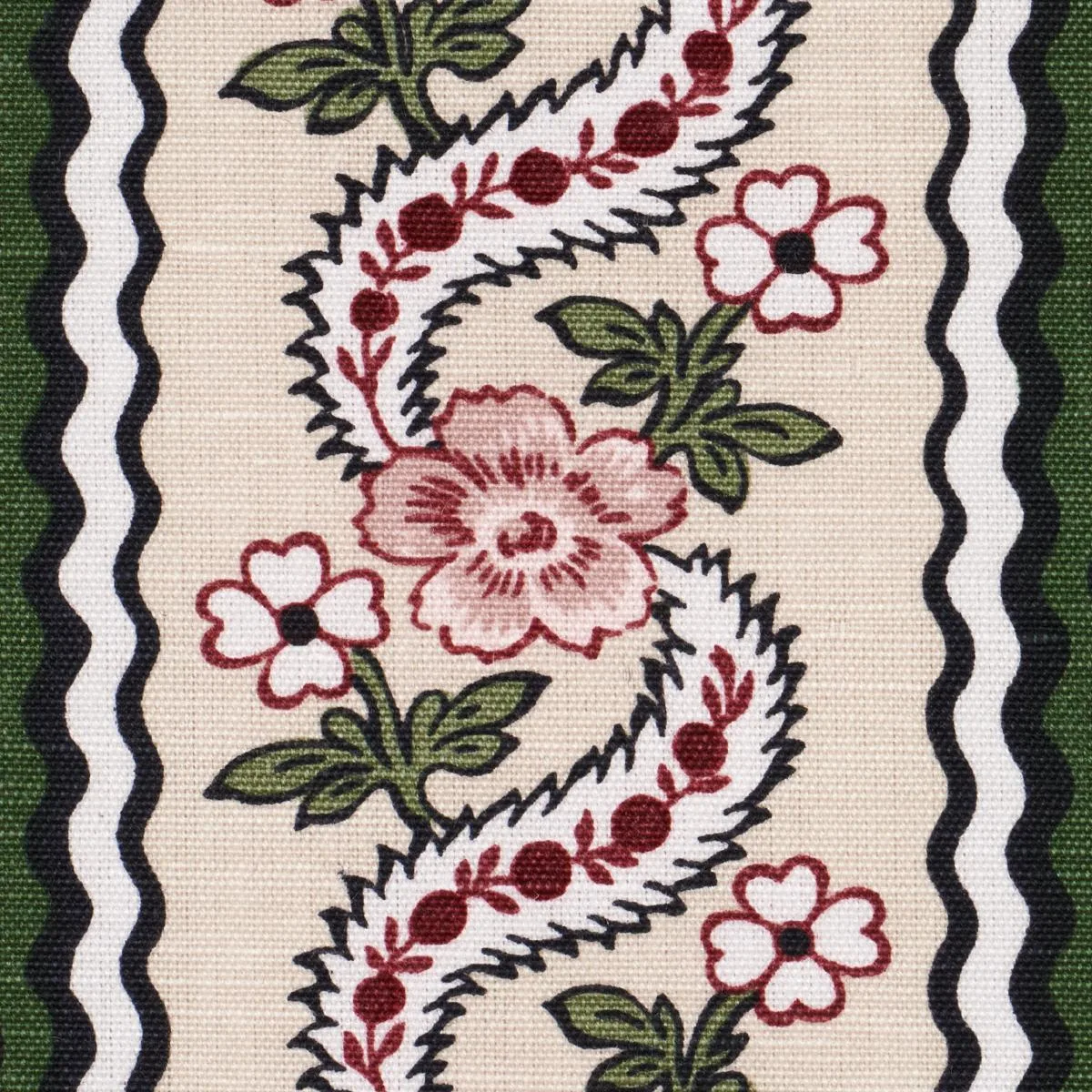 Schumacher 182072 Serena Garland Rose fabric swatch