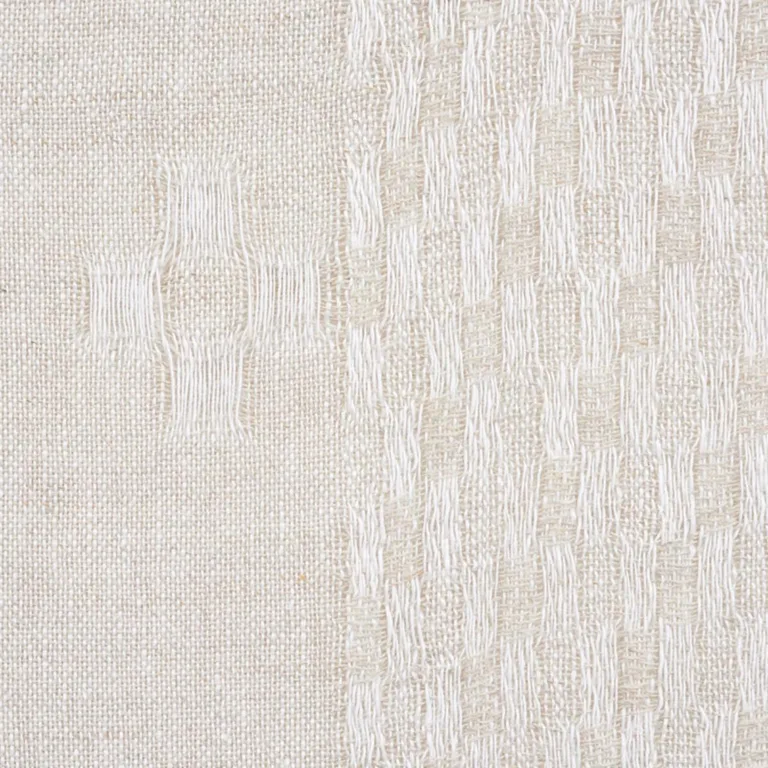 Schumacher 75780 Serena Sheer Natural fabric swatch
