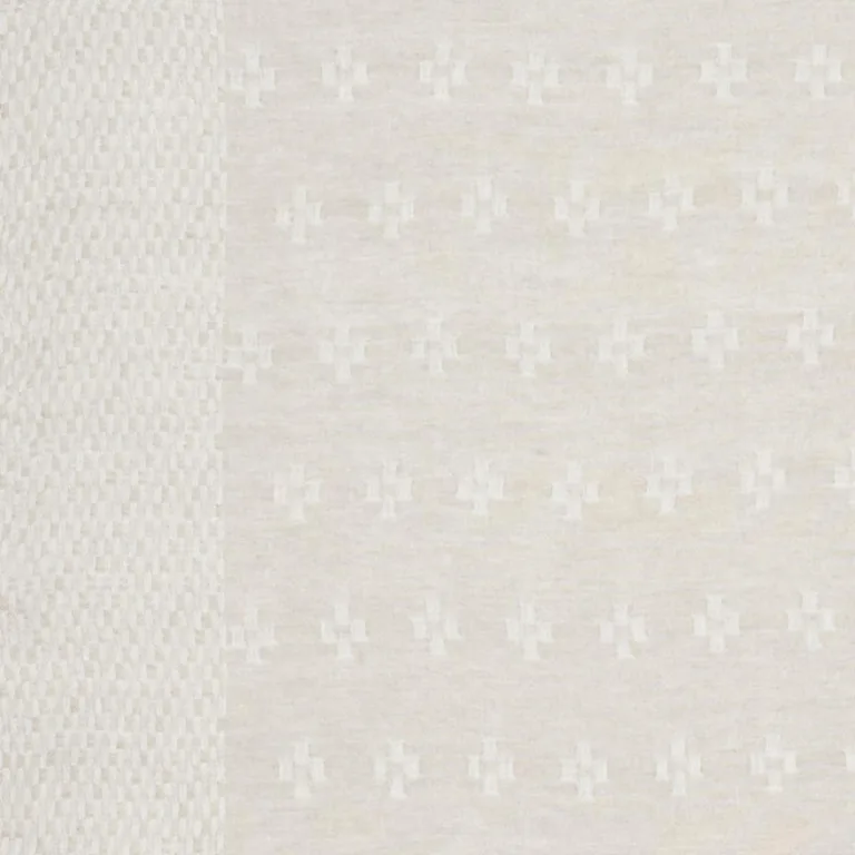 Schumacher 75780 Serena Sheer Natural fabric swatch