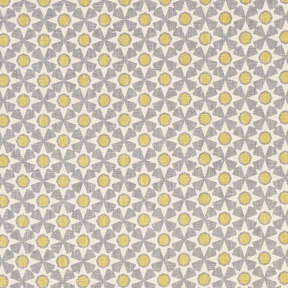 Schumacher 176426 Serendipity Bay & Citron fabric swatch