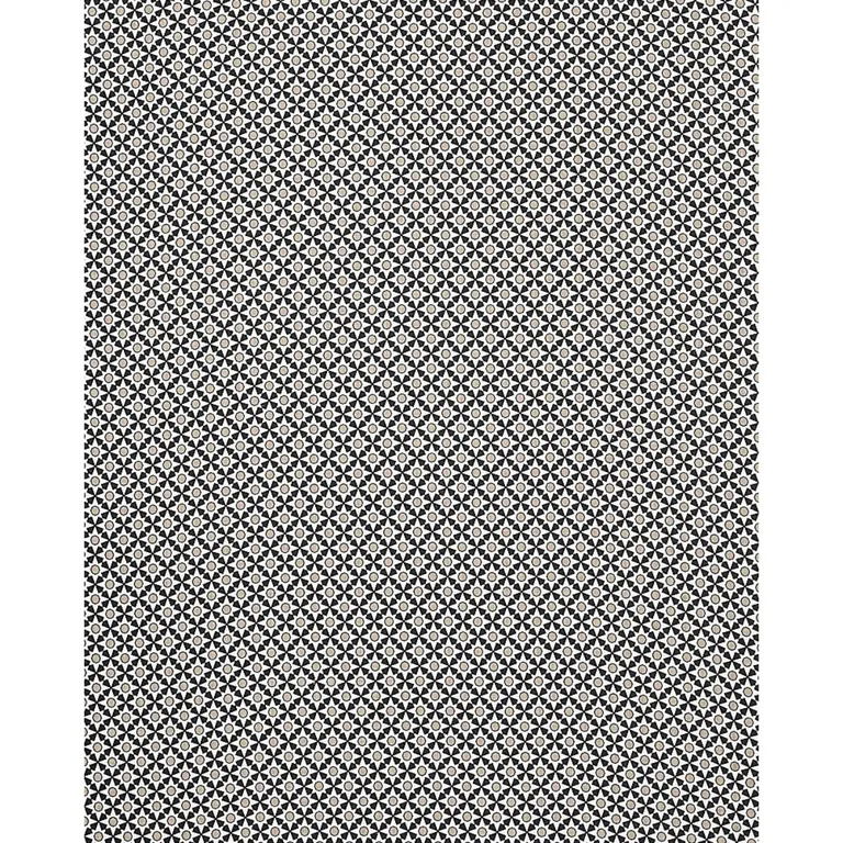 Schumacher 176421 Serendipity Black & Taupe fabric swatch