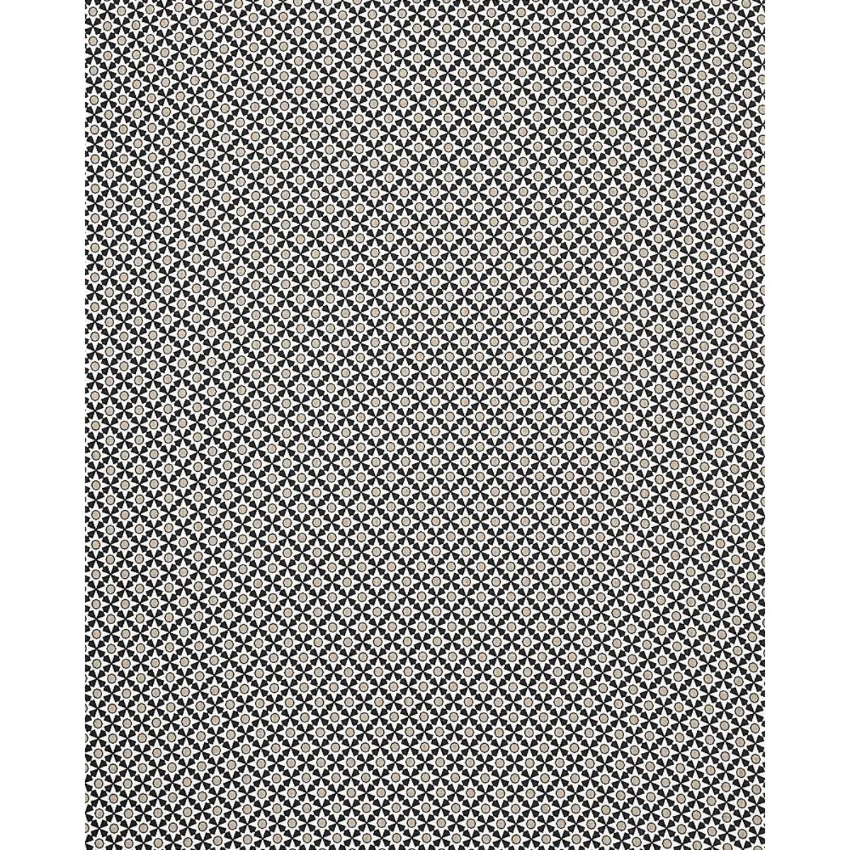 Schumacher 176421 Serendipity Black & Taupe fabric swatch