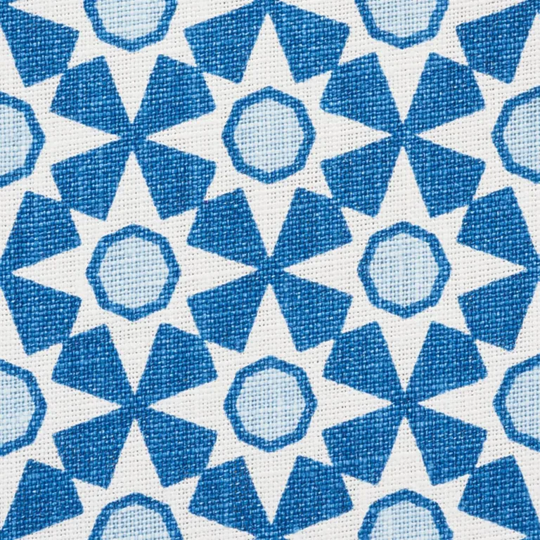 Schumacher 177960 Serendipity Blue fabric swatch