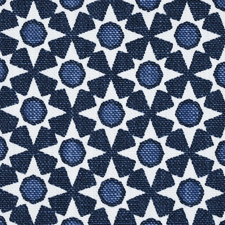 Schumacher 176422 Serendipity Blues fabric swatch