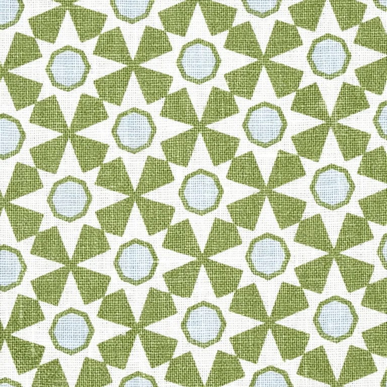 Schumacher 177961 Serendipity Green fabric swatch