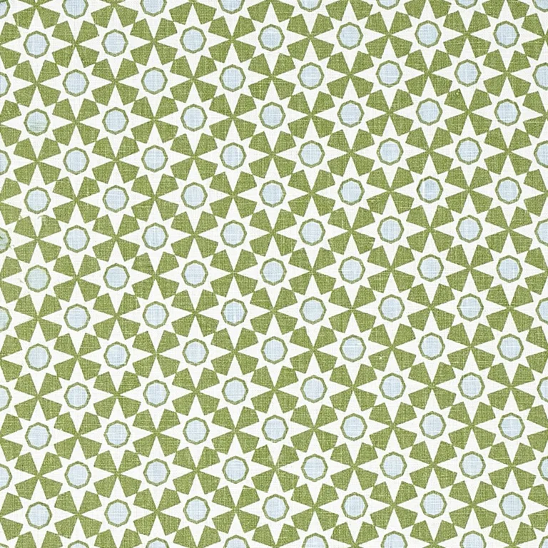 Schumacher 177961 Serendipity Green fabric swatch