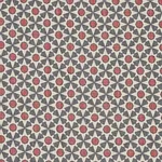 Schumacher 176424 Serendipity Slate & Rouge fabric swatch