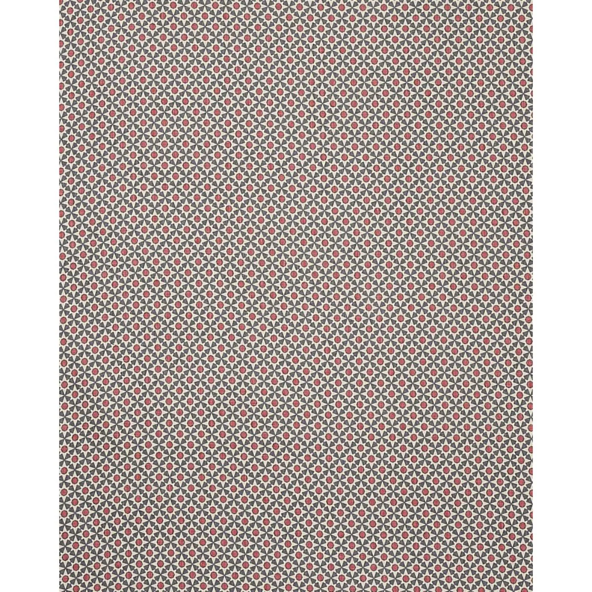 Schumacher 176424 Serendipity Slate & Rouge fabric swatch
