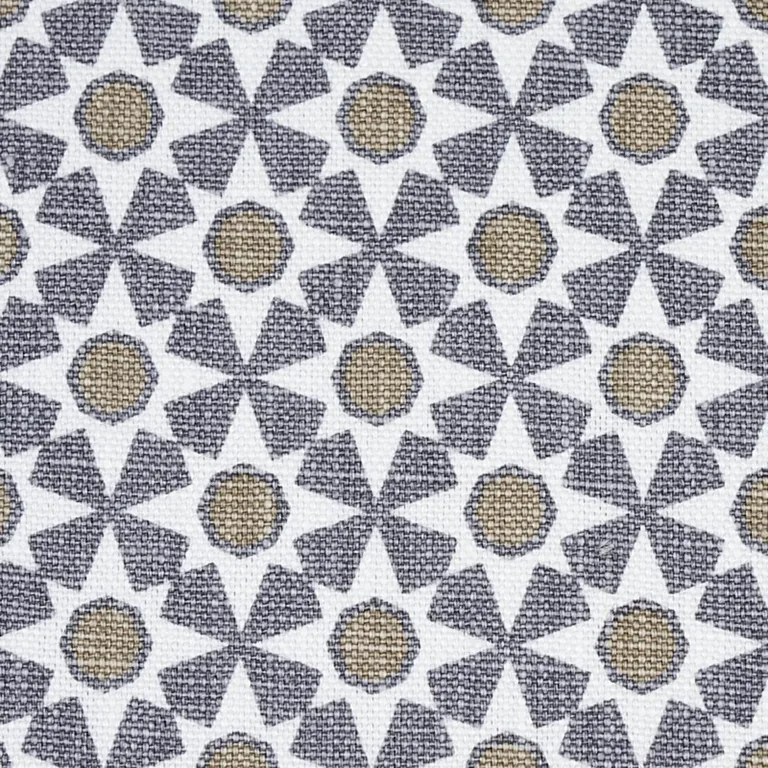 Schumacher 176425 Serendipity Smoke & Taupe fabric swatch
