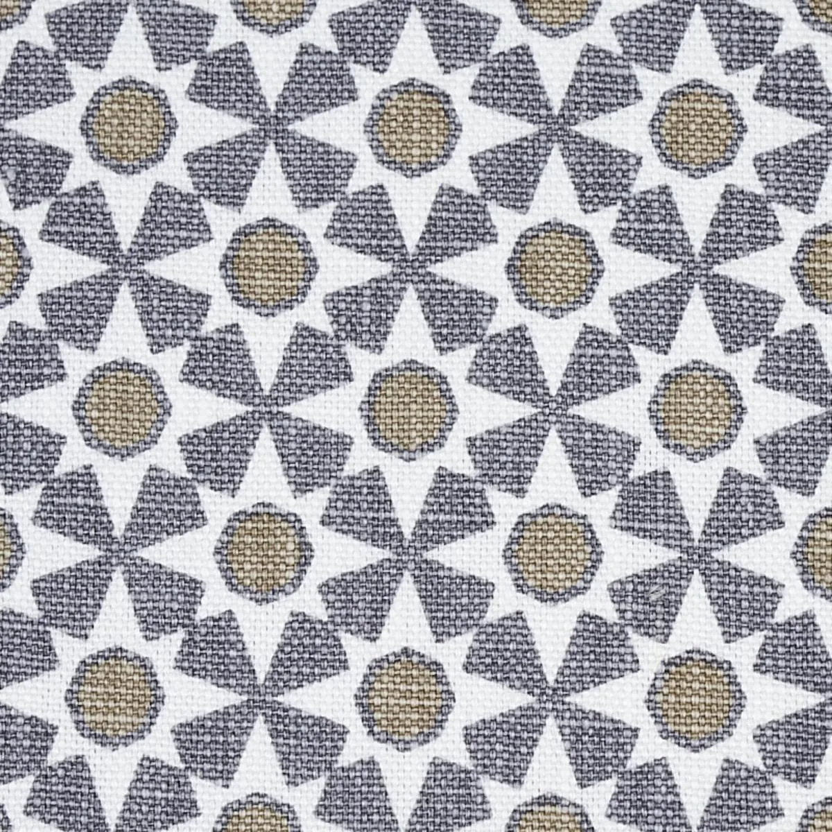 Schumacher 176425 Serendipity Smoke & Taupe fabric swatch
