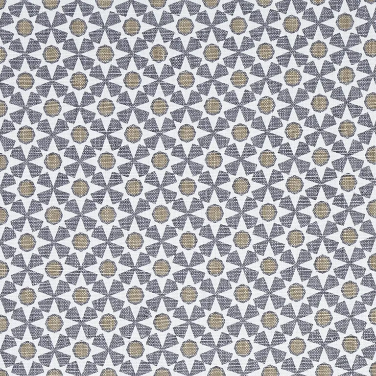 Schumacher 176425 Serendipity Smoke & Taupe fabric swatch