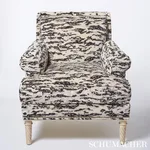 Schumacher 68901 Serengeti Tigre Blanc fabric swatch