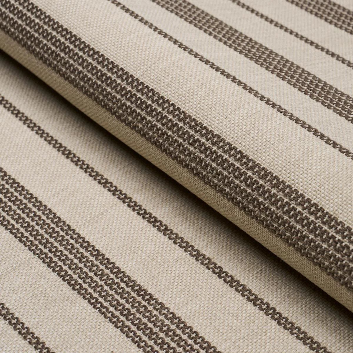 Schumacher 84273 Serra Mesa Indoor/Outdoor Stripe Burlap fabric swatch