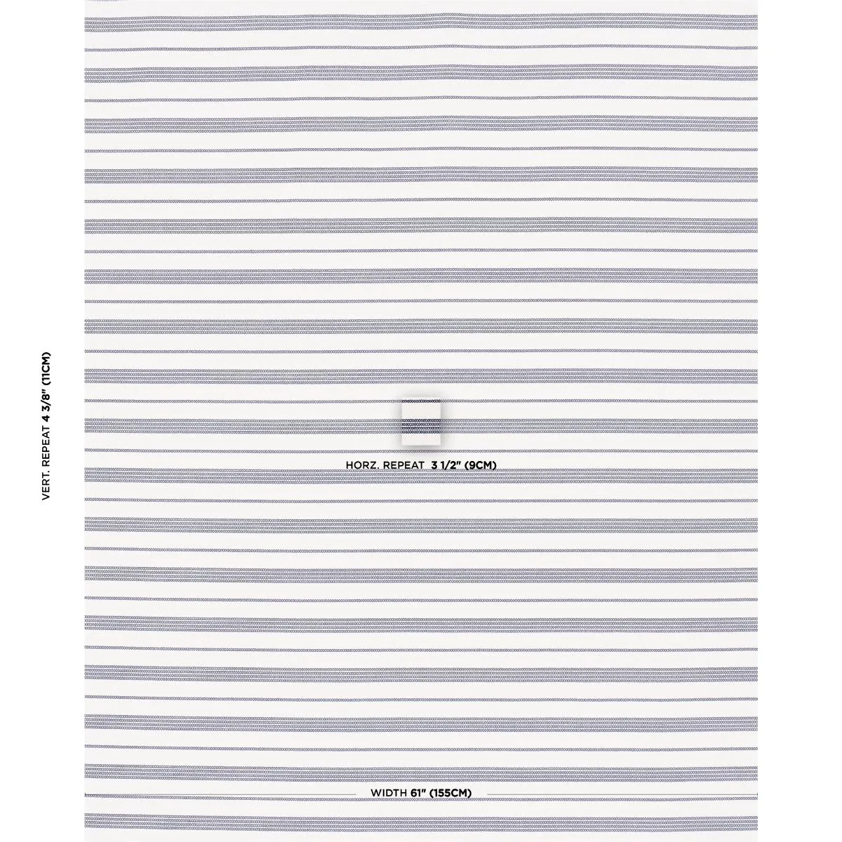 Schumacher 84270 Serra Mesa Indoor/Outdoor Stripe Navy fabric swatch
