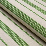 Schumacher 84272 Serra Mesa Indoor/Outdoor Stripe Verde fabric swatch