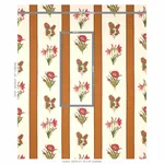 Schumacher 179642 Servilia Stripe Camel fabric swatch