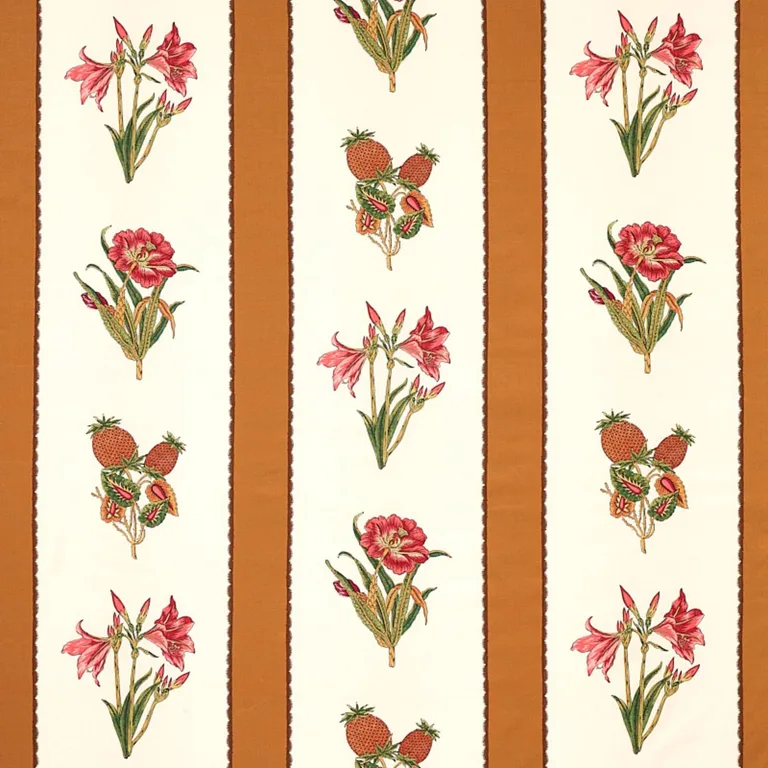 Schumacher 179642 Servilia Stripe Camel fabric swatch
