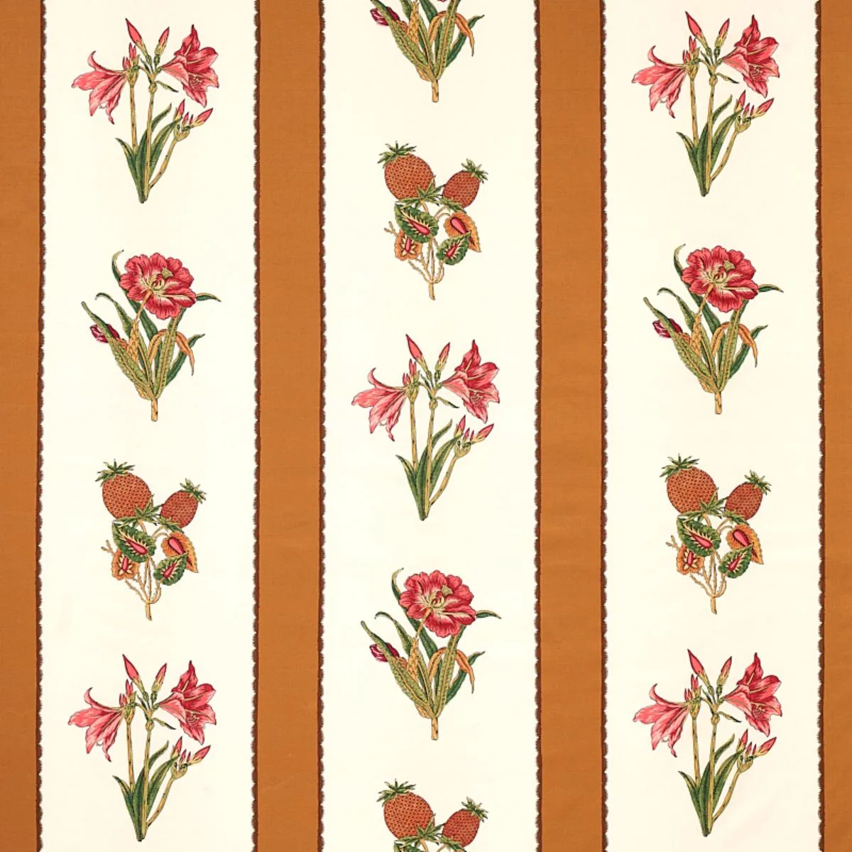 Schumacher 179642 Servilia Stripe Camel fabric swatch