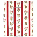 Schumacher 179641 Servilia Stripe Red fabric swatch