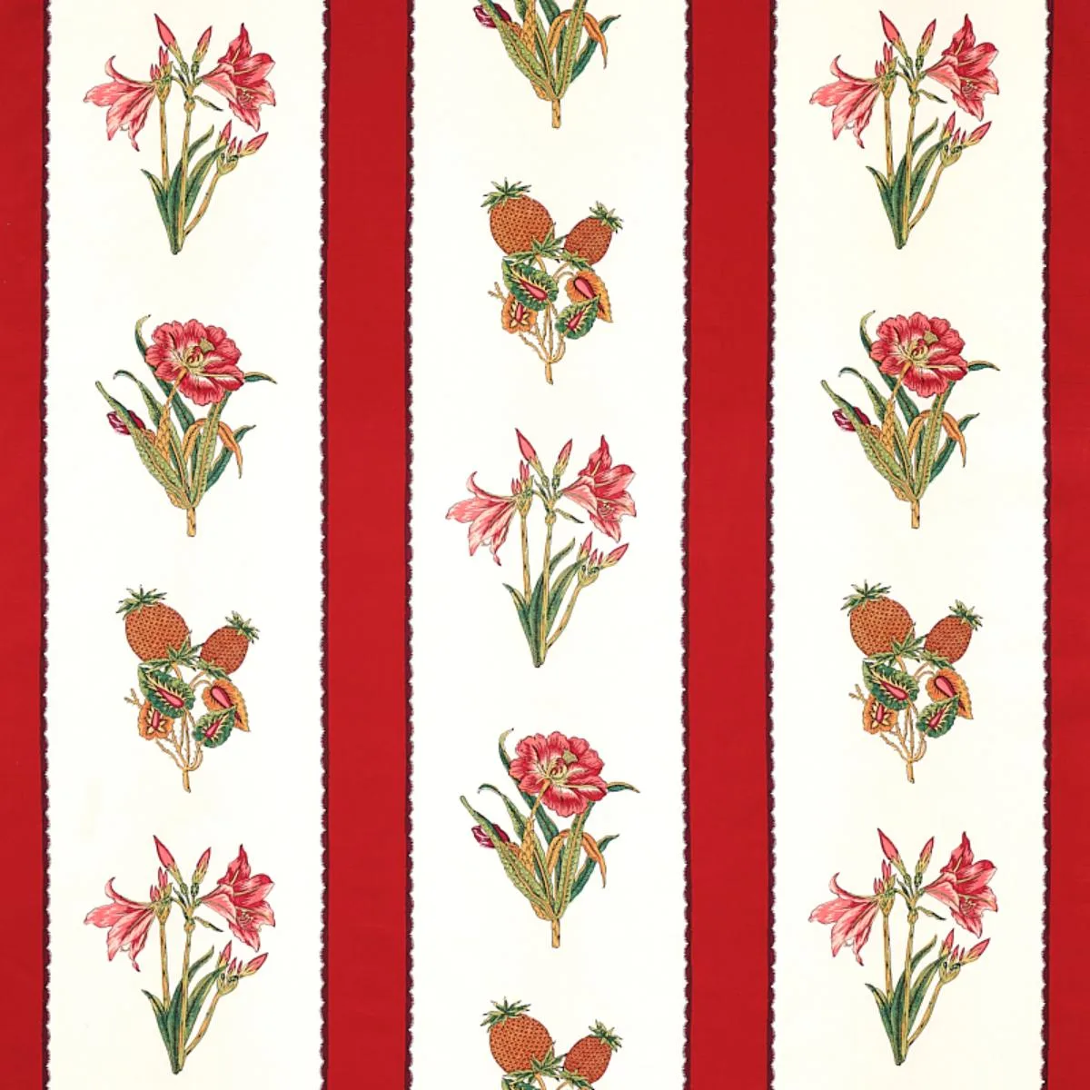 179641 Servilia Stripe Red Fabric