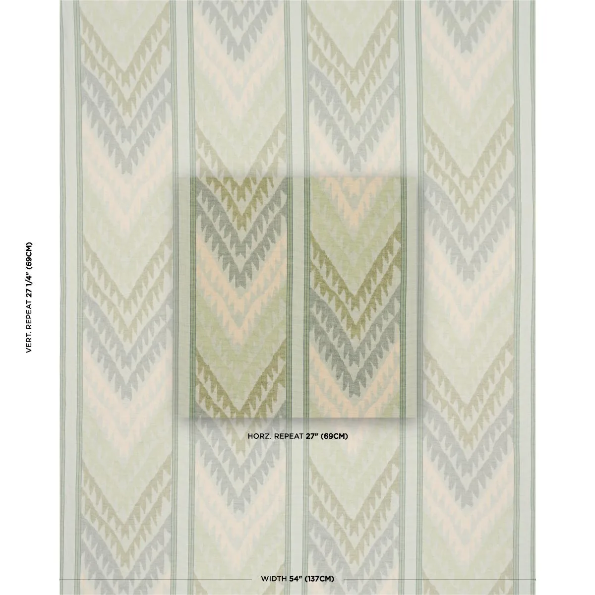 Schumacher 182770 Shabba Warp Print Leaf fabric swatch