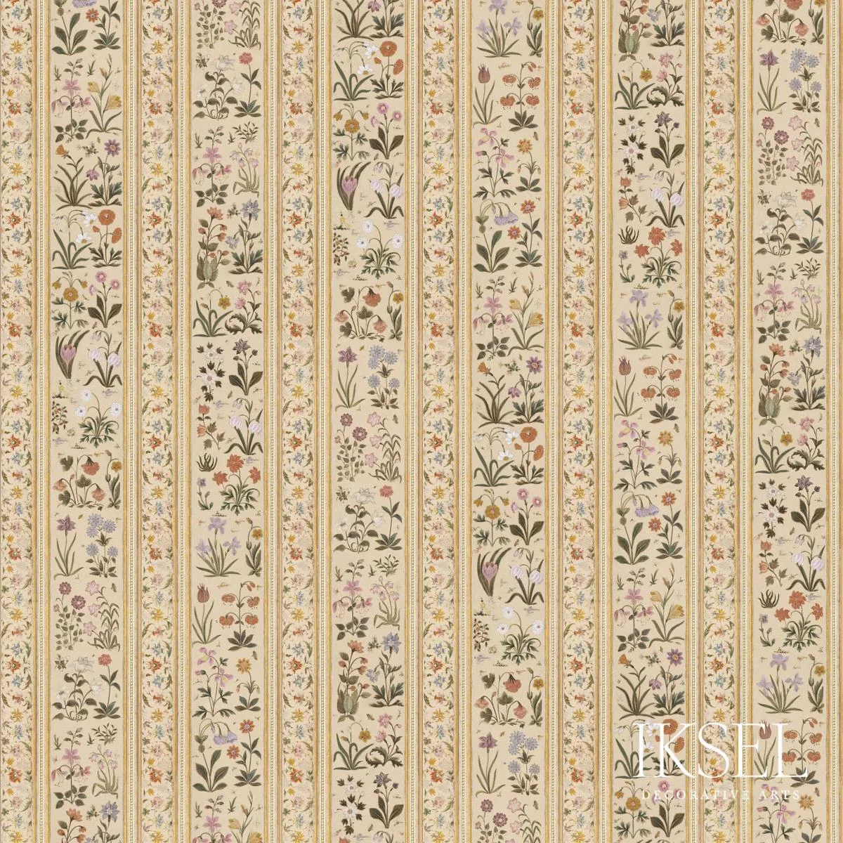 Schumacher RF924ACS01 Shalimar Stripe Cotton Original fabric swatch