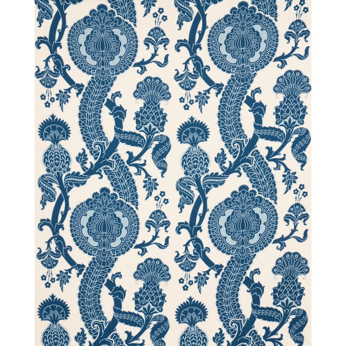 Schumacher 173902 Shalkar Indigo fabric swatch