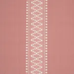Schumacher 87201 Shannon Stripe Pink fabric swatch