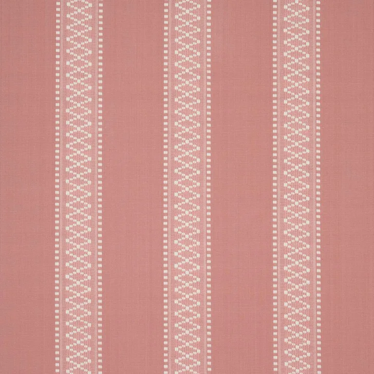 Schumacher 87201 Shannon Stripe Pink fabric swatch