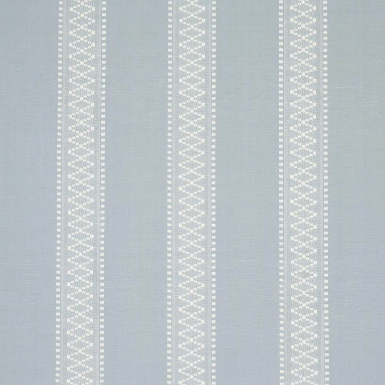 Schumacher 87200 Shannon Stripe Sky fabric swatch