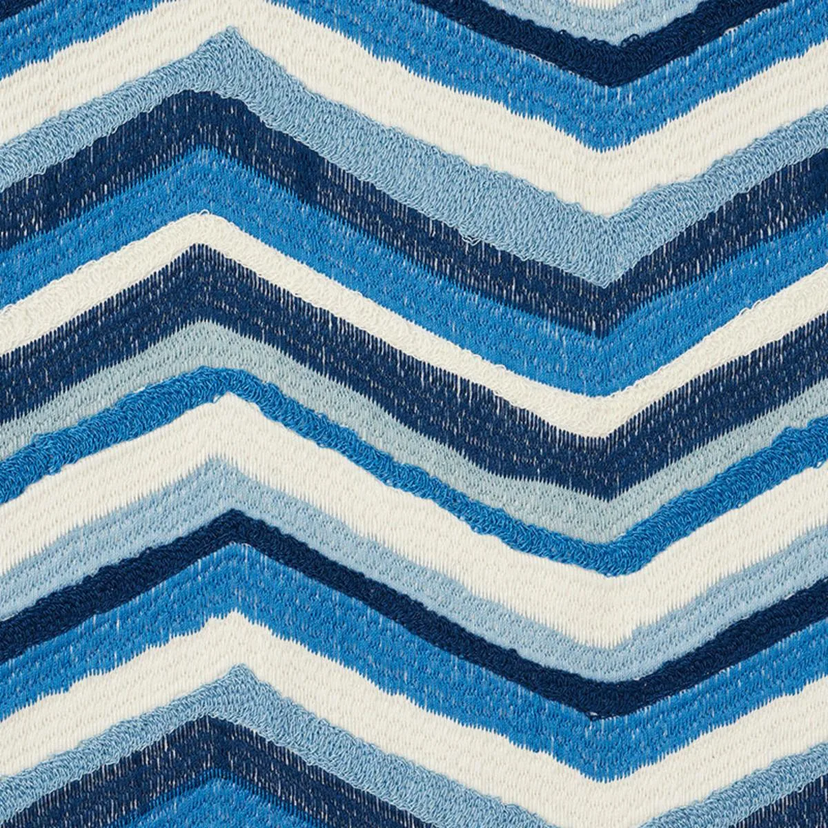Schumacher 72471 Shasta Embroidery Blue fabric swatch
