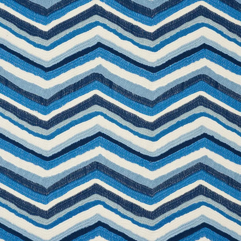 Schumacher 72471 Shasta Embroidery Blue fabric swatch