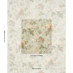 Schumacher 183140 She Walks In Beauty Chintz Celadon fabric swatch