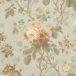 Schumacher 183140 She Walks In Beauty Chintz Celadon fabric swatch