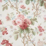 Schumacher 183142 She Walks In Beauty Chintz Rose fabric swatch