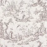 Schumacher 175802 Shengyou Toile Driftwood fabric swatch