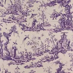 Schumacher 175801 Shengyou Toile Iris fabric swatch