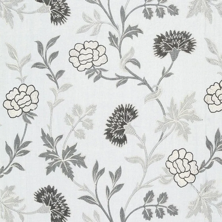 Schumacher 65663 Sheridan Embroidery Grisaille fabric swatch