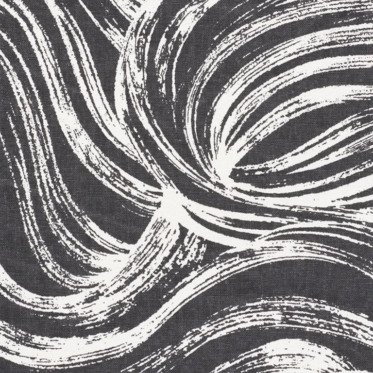 Schumacher 177493 Shio Carbon fabric swatch
