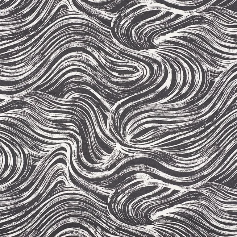 Schumacher 177493 Shio Carbon fabric swatch