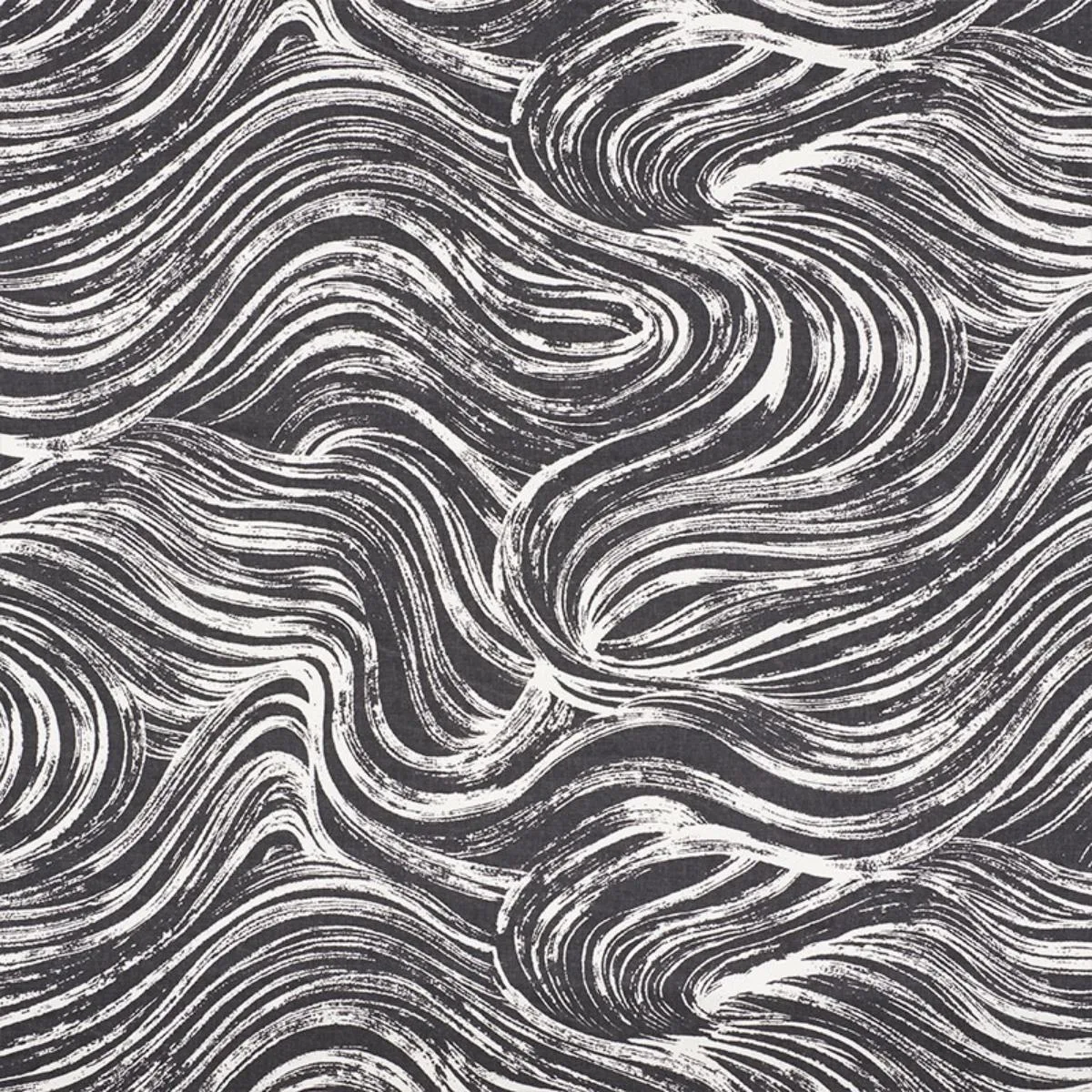 Schumacher 177493 Shio Carbon fabric swatch