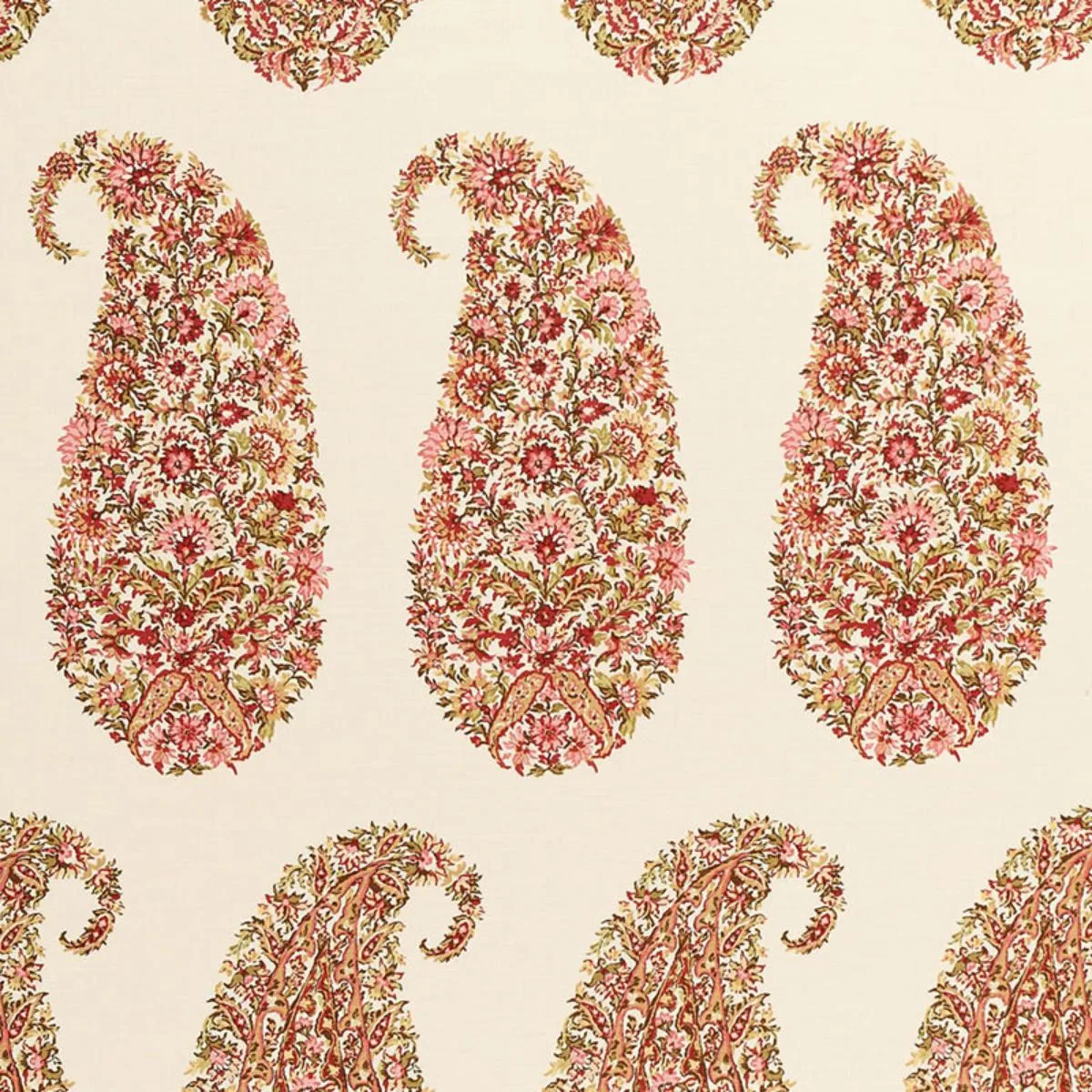Schumacher 173781 Shirala Paisley Berry fabric swatch