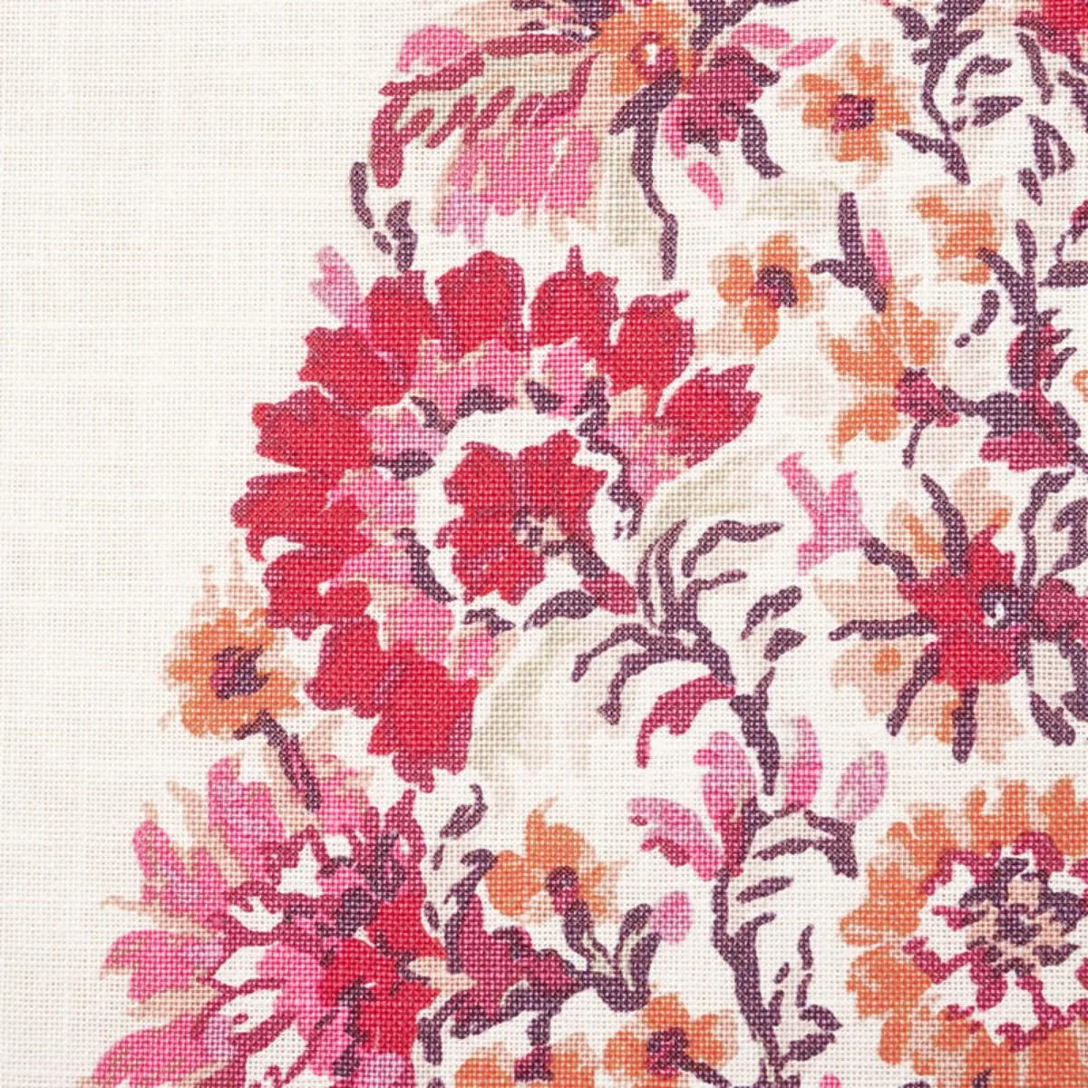 Schumacher 173785 Shirala Paisley Magenta fabric swatch