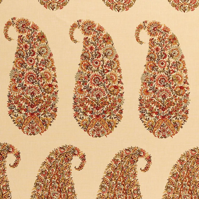 Schumacher 173782 Shirala Paisley Spice fabric swatch