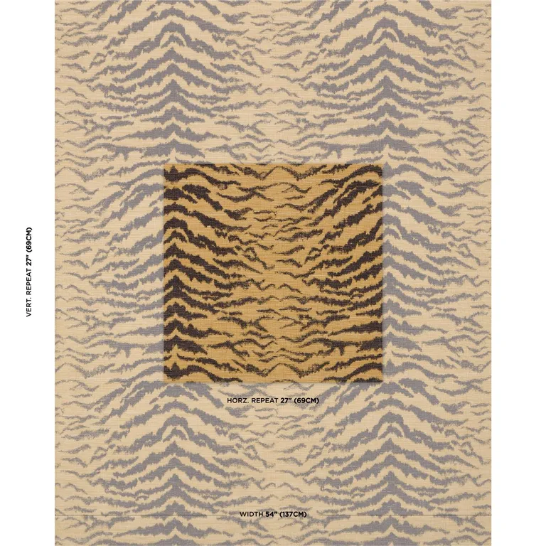 Schumacher 84650 Shivalik Hills Tiger Gold fabric swatch