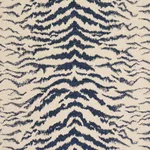 Schumacher 84651 Shivalik Hills Tiger Indigo fabric swatch